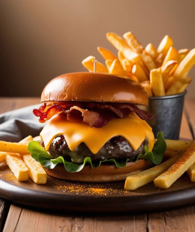Bacon cheddar burger